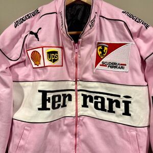 Ferrari Women's Pink and White Jacket